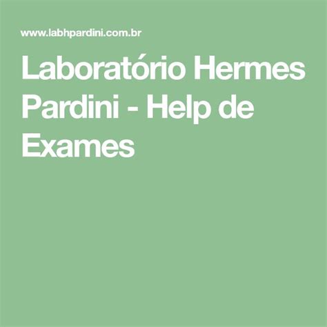 help de exames hermes pardini